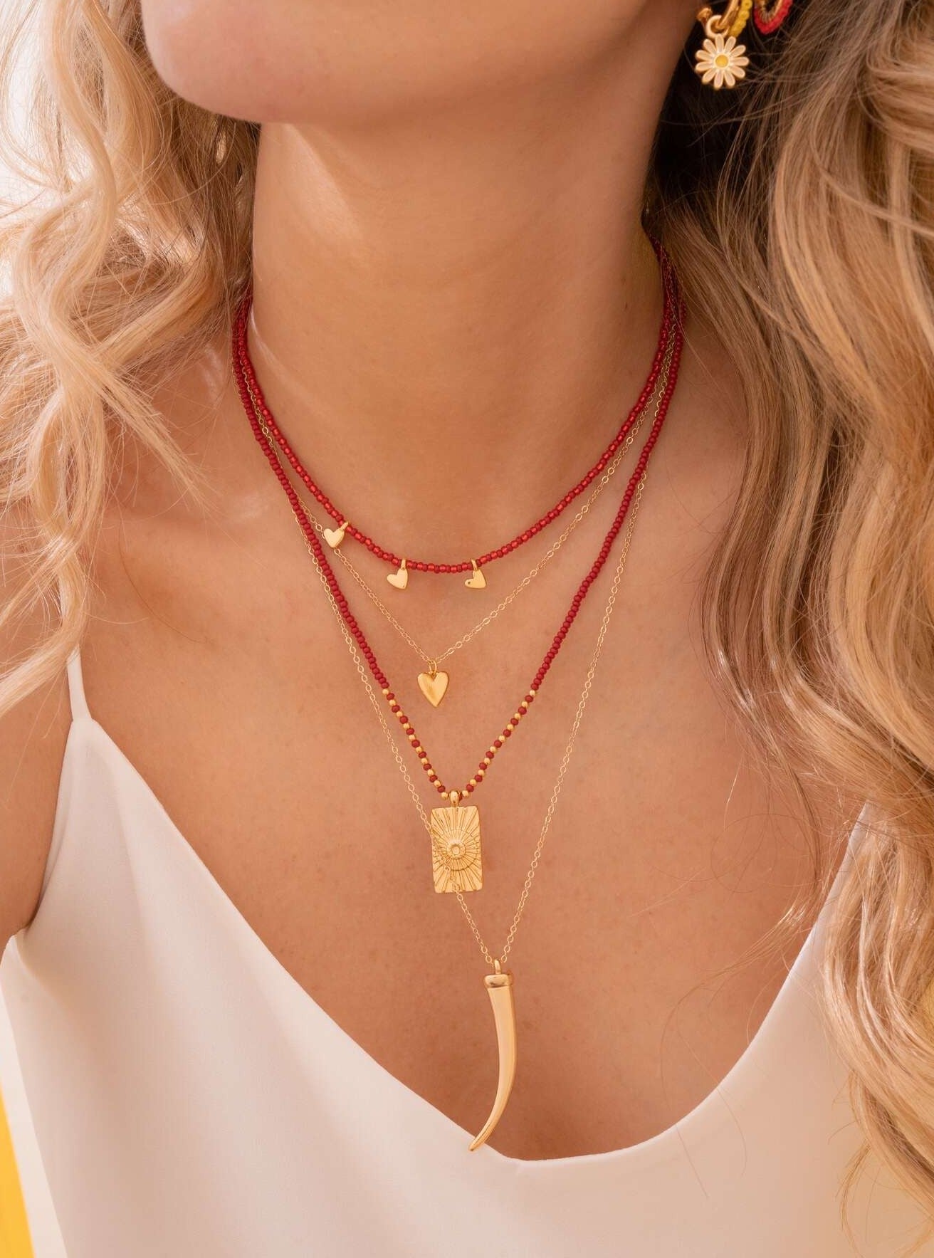 Layering Red Love Necklace